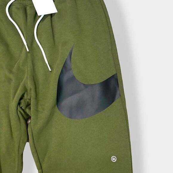 Nike Mens Sportswear Swoosh Semi Brushed Back Olive Pants Size M DD6001-326 New - Picture 4 of 12